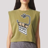 Error 404 Page Not Found Empty Toilet Paper Funny Programmer Gift Garment-Dyed Women's Muscle Tee