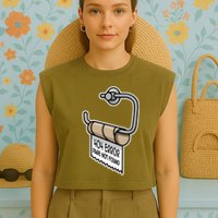 Error 404 Page Not Found Empty Toilet Paper Funny Programmer Gift Garment-Dyed Women's Muscle Tee