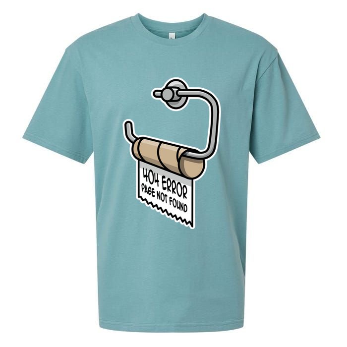 Error 404 Page Not Found Empty Toilet Paper Funny Programmer Gift Sueded Cloud Jersey T-Shirt
