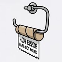 Error 404 Page Not Found Empty Toilet Paper Funny Programmer Gift Garment-Dyed Sweatshirt