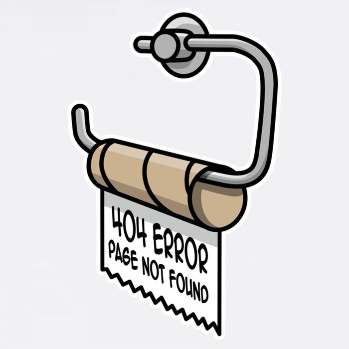 Error 404 Page Not Found Empty Toilet Paper Funny Programmer Gift Garment-Dyed Sweatshirt