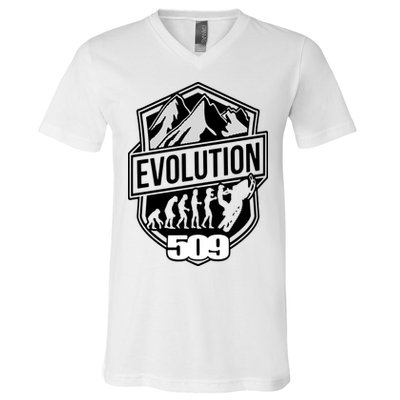 Evolution 509 Slednecks Snowmobile V-Neck T-Shirt