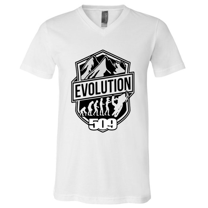 Evolution 509 Slednecks Snowmobile V-Neck T-Shirt