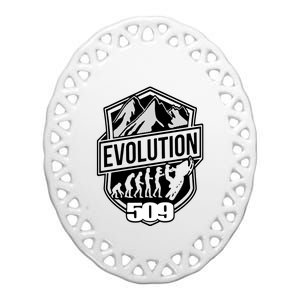 Evolution 509 Slednecks Snowmobile Ceramic Oval Ornament