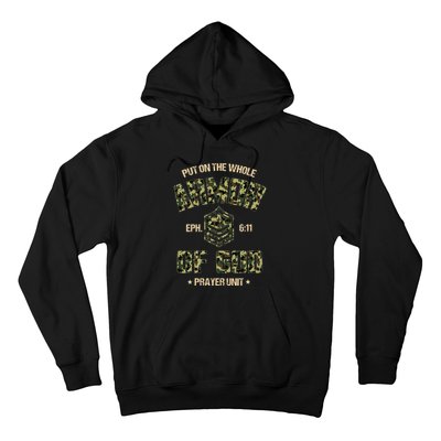 Ephesians 6 11 Put On The Whole Armor Of God Prayer Unit Hoodie