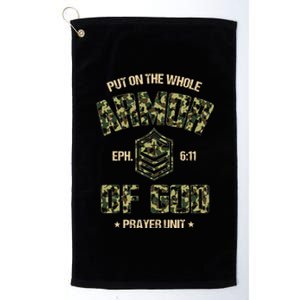 Ephesians 6 11 Put On The Whole Armor Of God Prayer Unit Platinum Collection Golf Towel