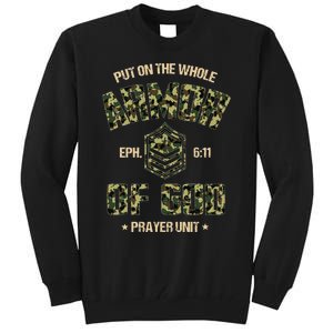 Ephesians 6 11 Put On The Whole Armor Of God Prayer Unit Tall Sweatshirt