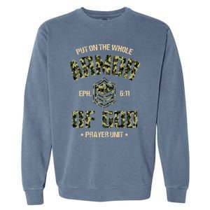 Ephesians 6 11 Put On The Whole Armor Of God Prayer Unit Garment-Dyed Sweatshirt