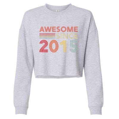 Eight 8yr BDay Son Boy Funny 2015 8th 8 Year Old Birthday Cropped Pullover Crew