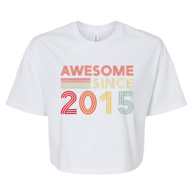 Eight 8yr BDay Son Boy Funny 2015 8th 8 Year Old Birthday Bella+Canvas Jersey Crop Tee