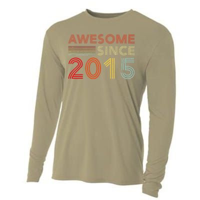 Eight 8yr BDay Son Funny 2015 8th 8 Year Old Birthday Cooling Performance Long Sleeve Crew