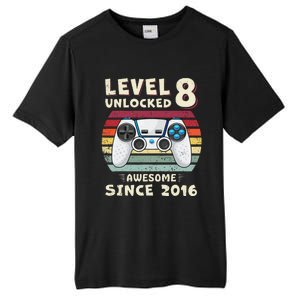 Eight 8th Birthday Decoration Boy 8yr 8 Year Old Birthday Tall Fusion ChromaSoft Performance T-Shirt