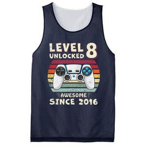 Eight 8th Birthday Decoration Boy 8yr 8 Year Old Birthday Mesh Reversible Basketball Jersey Tank