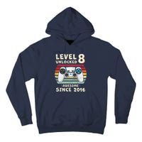 Eight 8th Birthday Decoration Boy 8yr 8 Year Old Birthday Tall Hoodie