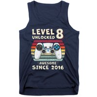 Eight 8th Birthday Decoration Boy 8yr 8 Year Old Birthday Tank Top