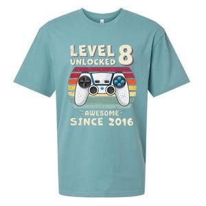 Eight 8th Birthday Decoration Boy 8yr 8 Year Old Birthday Sueded Cloud Jersey T-Shirt