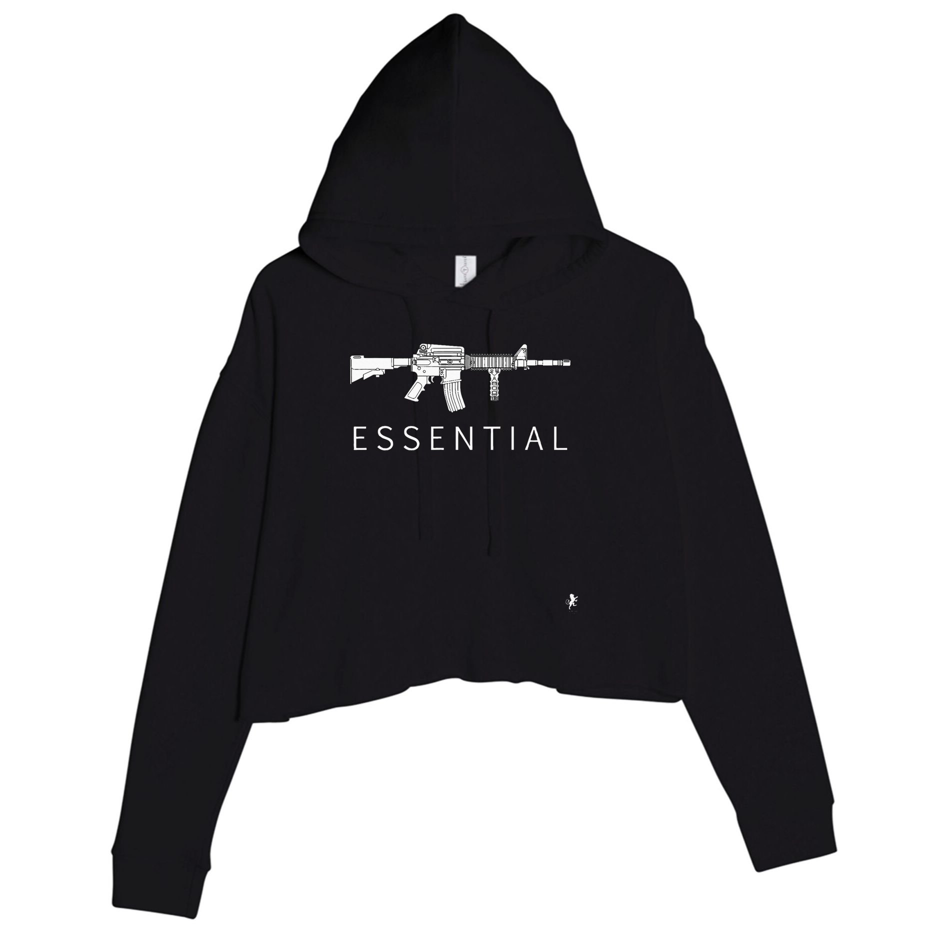Essential Ar 15 Assualt Rifle Crop Fleece Hoodie