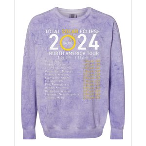 Eclipse April 8 2024 Path Of The Eclipse Colorblast Crewneck Sweatshirt