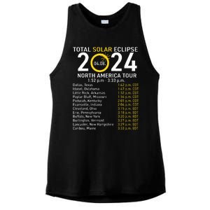 Eclipse April 8 2024 Path Of The Eclipse Ladies PosiCharge Tri-Blend Wicking Tank