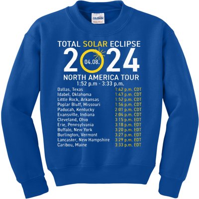 Eclipse April 8 2024 Path Of The Eclipse Kids Sweatshirt