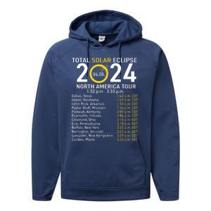 Eclipse April 8 2024 Path Of The Eclipse Performance Fleece Hoodie