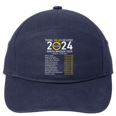 Eclipse April 8 2024 Path Of The Eclipse 7-Panel Snapback Hat