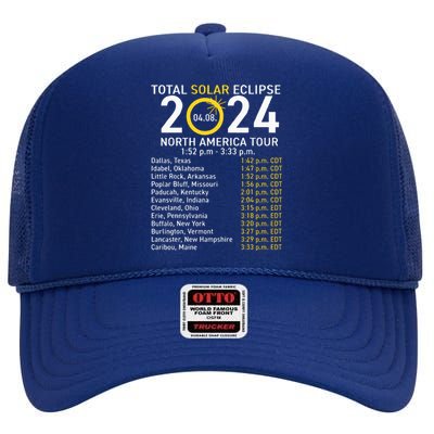 Eclipse April 8 2024 Path Of The Eclipse High Crown Mesh Back Trucker Hat