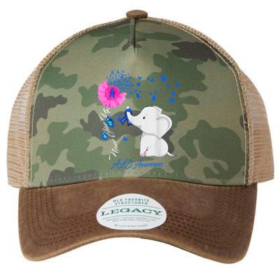 Elephant ALS Awareness - ALS Ribbon Gifts Legacy Tie Dye Trucker Hat