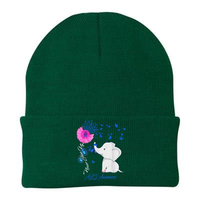 Elephant ALS Awareness - ALS Ribbon Gifts Knit Cap Winter Beanie