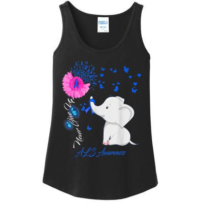 Elephant ALS Awareness - ALS Ribbon Gifts Ladies Essential Tank