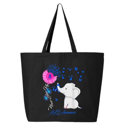 Elephant ALS Awareness - ALS Ribbon Gifts 25L Jumbo Tote