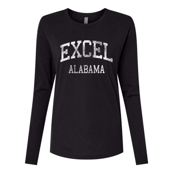 Excel Alabama Al Vintage Athletic Sports Design Womens Cotton Relaxed Long Sleeve T-Shirt