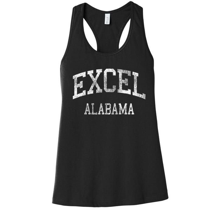 Excel Alabama Al Vintage Athletic Sports Design Women's Racerback Tank