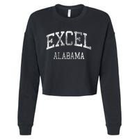 Excel Alabama Al Vintage Athletic Sports Design Cropped Pullover Crew