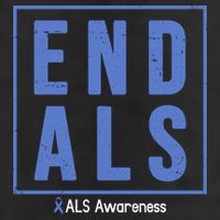 End Als Awareness Ribbon 7 Panel Mesh Trucker Snapback Hat
