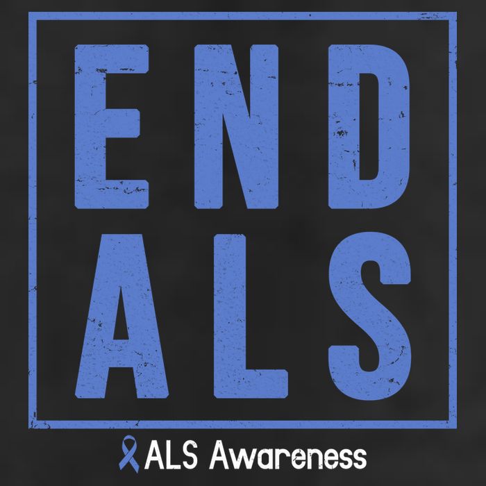 End Als Awareness Ribbon 7 Panel Mesh Trucker Snapback Hat