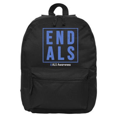 End Als Awareness Ribbon 16 in Basic Backpack