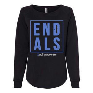 End Als Awareness Ribbon Womens California Wash Sweatshirt