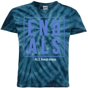 End Als Awareness Ribbon Kids Tie-Dye T-Shirt