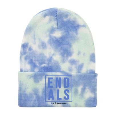 End Als Awareness Ribbon Tie Dye 12in Knit Beanie