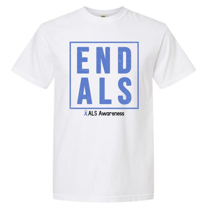 End Als Awareness Ribbon Garment-Dyed Heavyweight T-Shirt