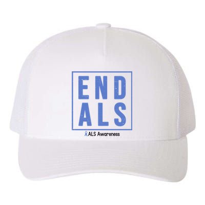 End Als Awareness Ribbon Yupoong Adult 5-Panel Trucker Hat