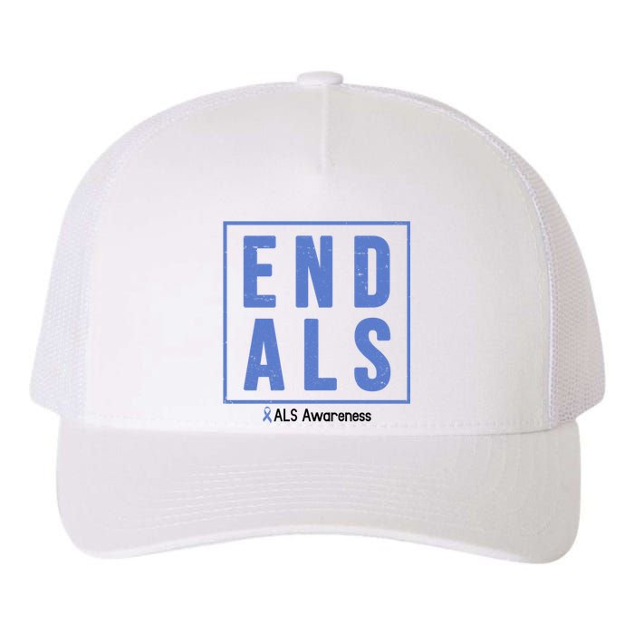 End Als Awareness Ribbon Yupoong Adult 5-Panel Trucker Hat