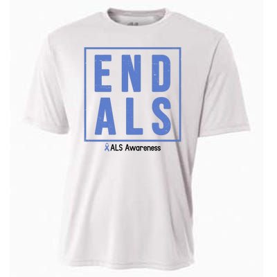 End Als Awareness Ribbon Cooling Performance Crew T-Shirt