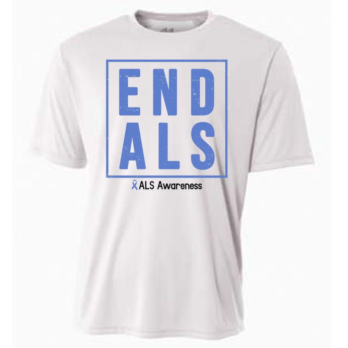 End Als Awareness Ribbon Cooling Performance Crew T-Shirt