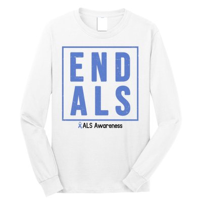 End Als Awareness Ribbon Long Sleeve Shirt