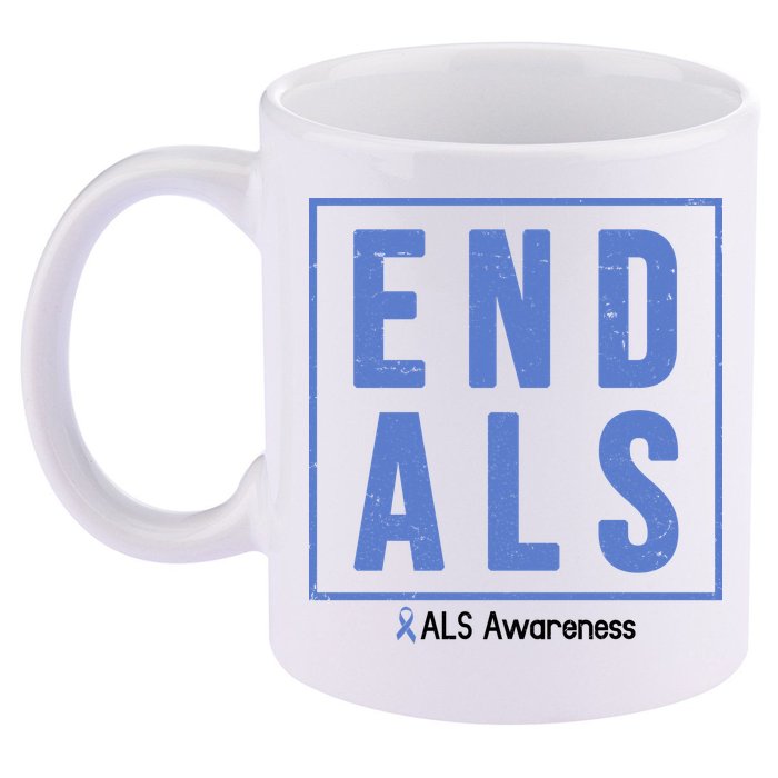 End Als Awareness Ribbon 11oz C Handle Ceramic Mug