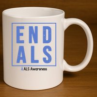 End Als Awareness Ribbon 11oz C Handle Ceramic Mug