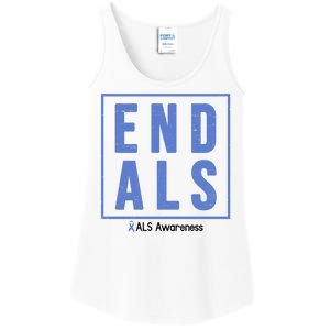 End Als Awareness Ribbon Ladies Essential Tank