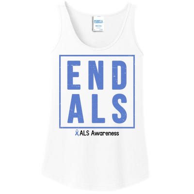 End Als Awareness Ribbon Ladies Essential Tank